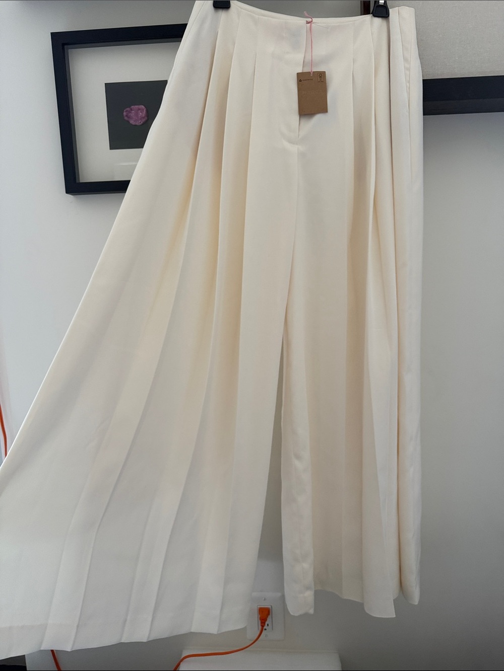 Boden Cream Pleated wide leg pants - Picture 5 of 12